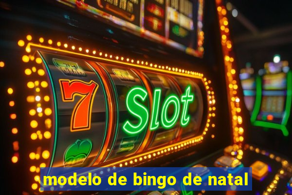 modelo de bingo de natal